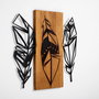 Wallity Leaves 2 Escultura de pared en nogal y negro